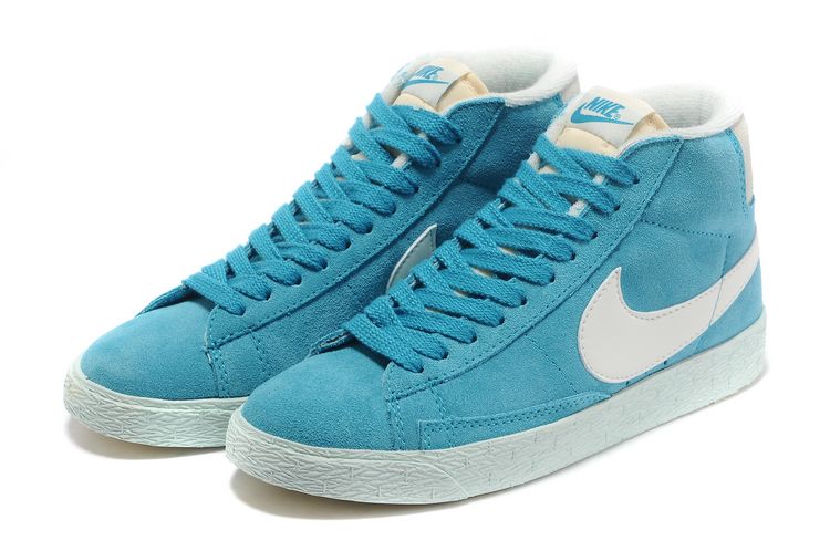Nike Blazer Mid Suede millesime femmes chaussures blanc bleu (3)